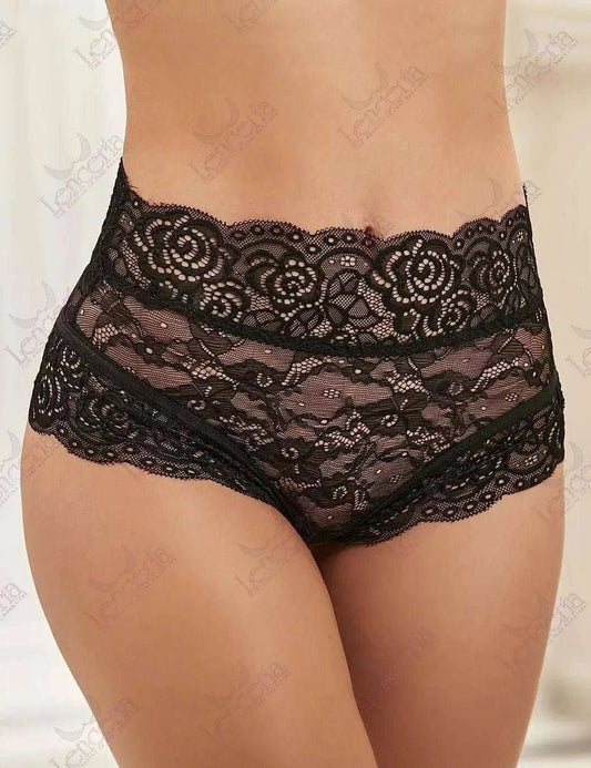 Black high waist lace panty - extremely sexy (a24)