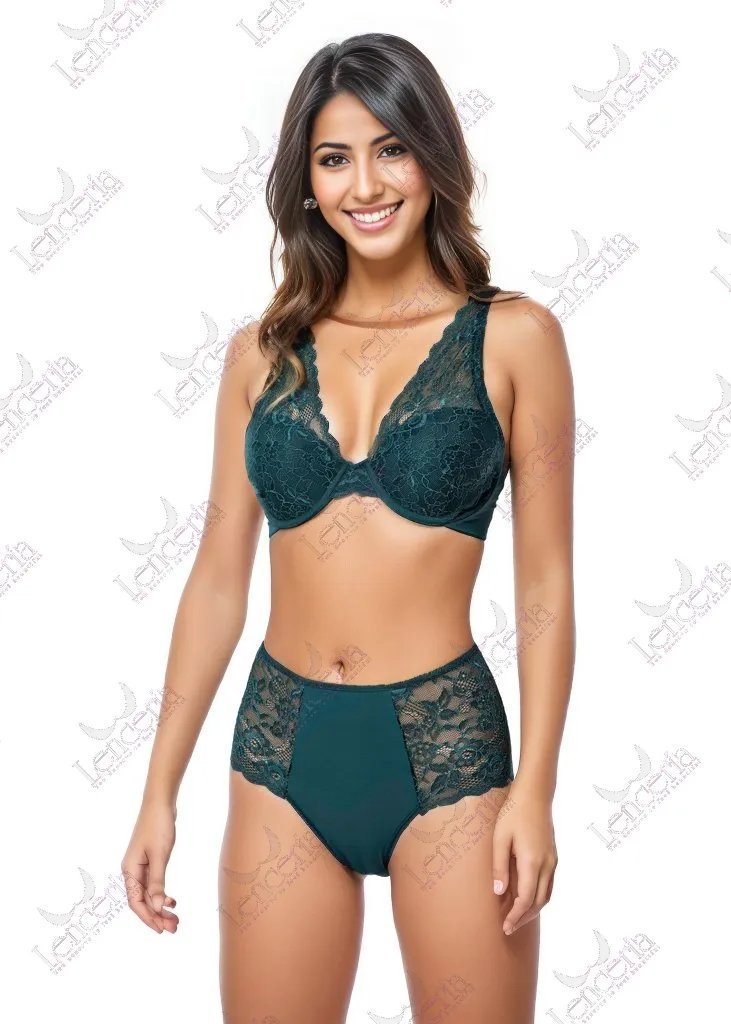 Cheriee Teal set pushup double padded - extremely elegant (c80b)