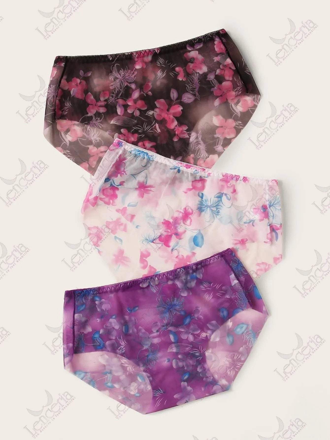 Pack of 3 Fleur lightweight panties very cute (u42)