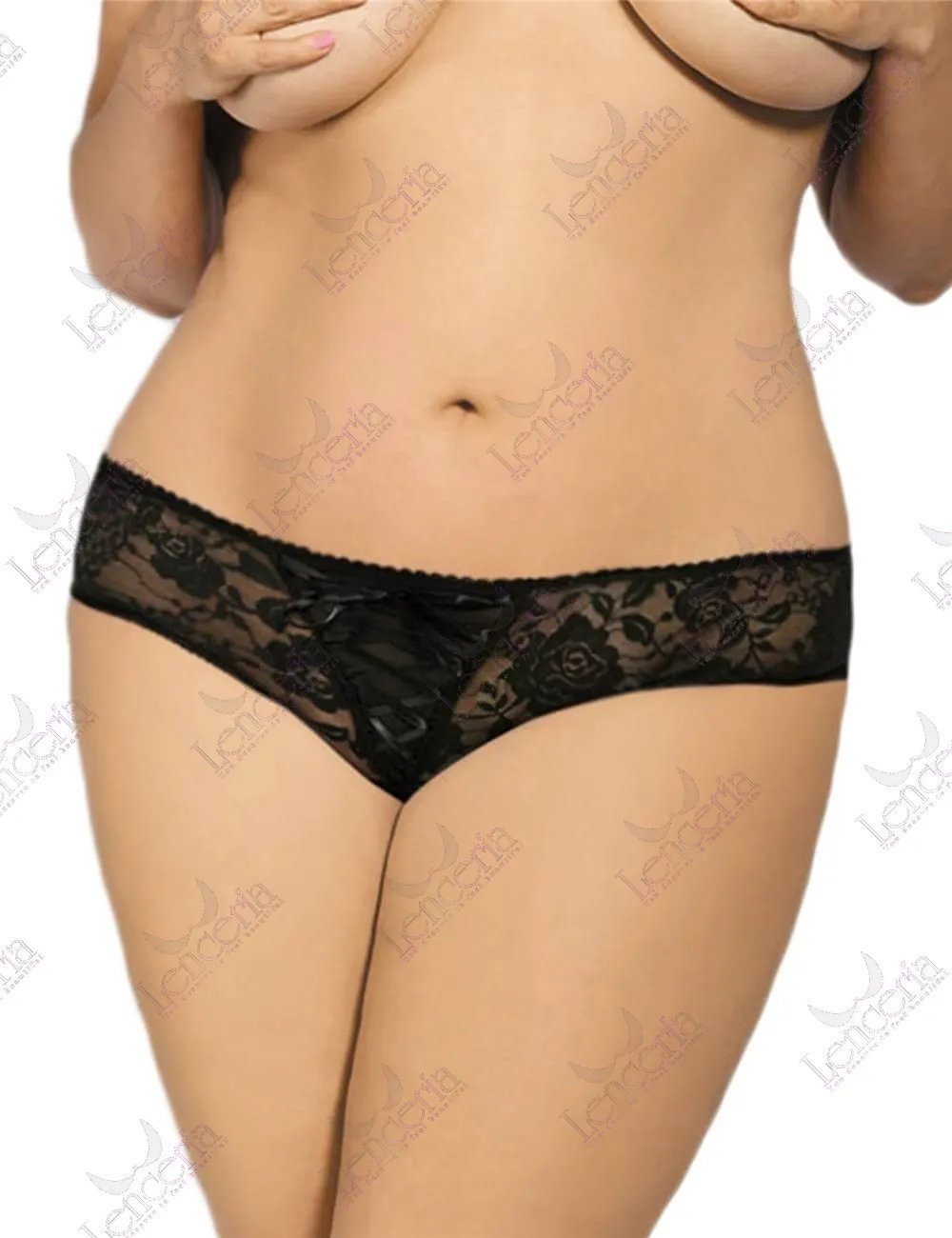 Allure Crotchless Black Panty - extremely sexy (a37)