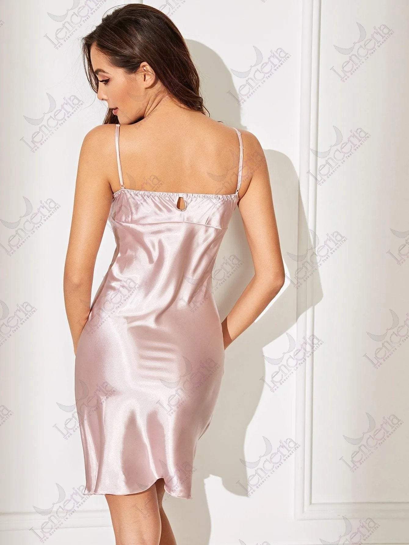 Bridal baby Pink silk nighty - extremely elegant (m8)