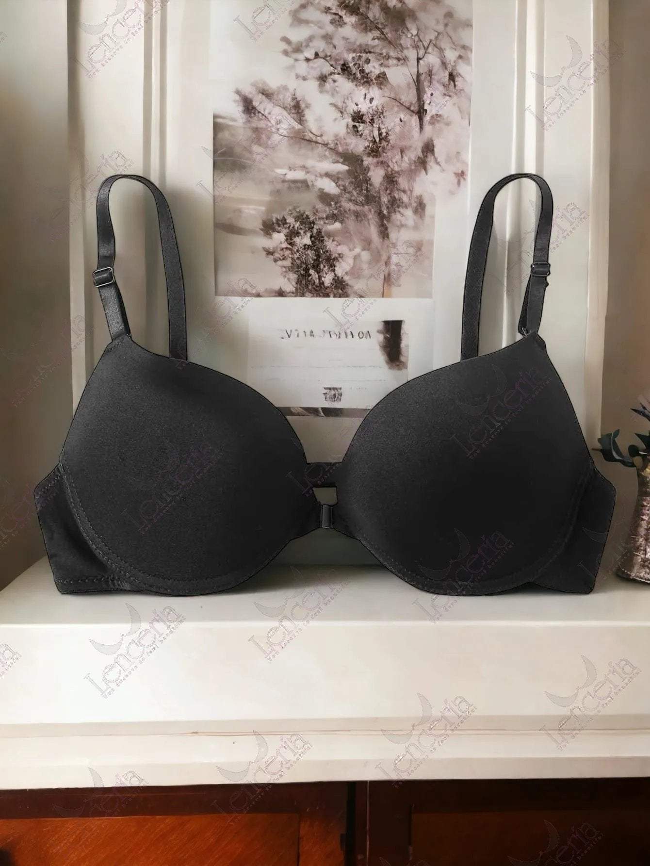 Cheriee everyday essentials Black plunge pushup bra - extremely comfortable (c60)