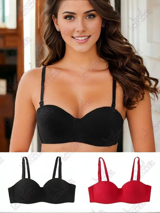 Cheriee everyday essentials lightly padded pushup demi bra - very cute (c37)