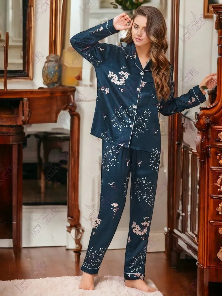 Fleur silk pajama set (u12)