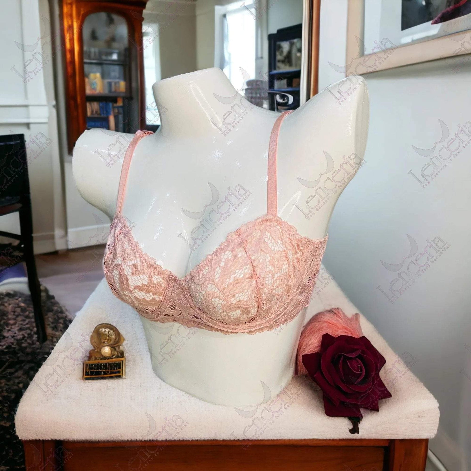 Lenceria fleur baby pink set - extremely sensual (c66)