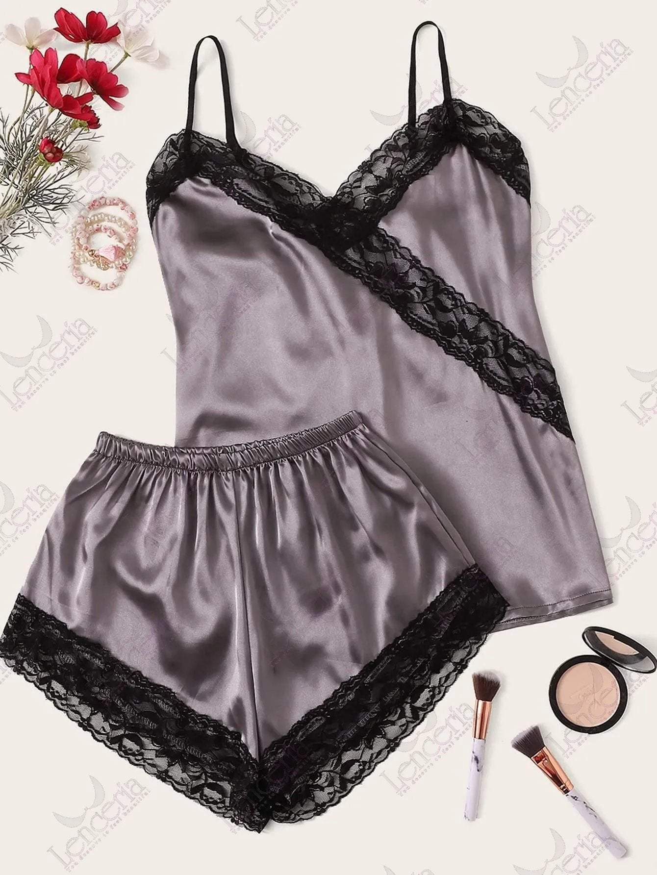 Linda Profonde Grey cami set (L3)